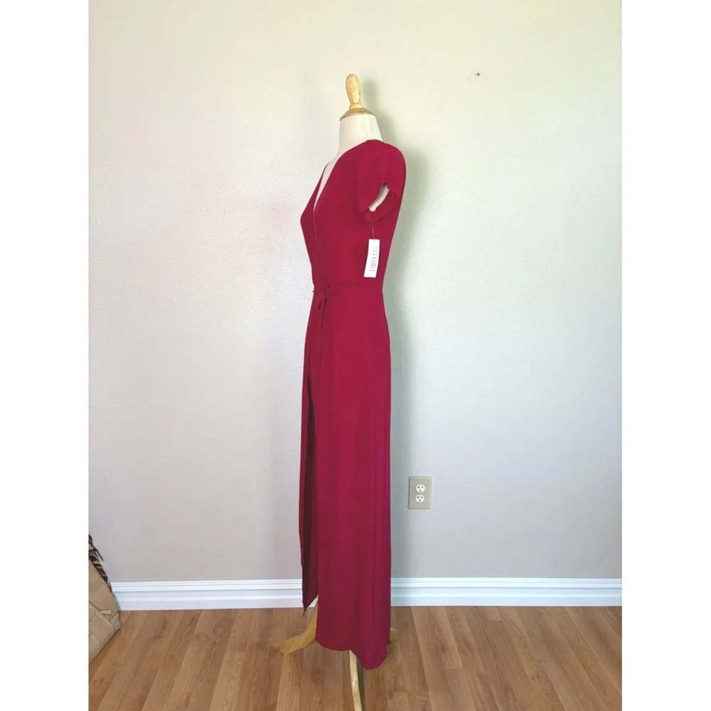 New LUCY LOVE Made in USA Brick Red‎ XS Short Romper with Attached Skirt Party